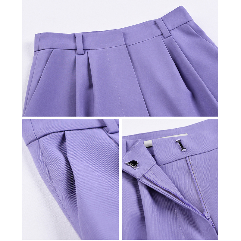 AEL Female Wide Leg Suit Pant Work Pant office ladies Trousers Solid High Waist Women Wide Leg Pants Casual loose autumn 201106
