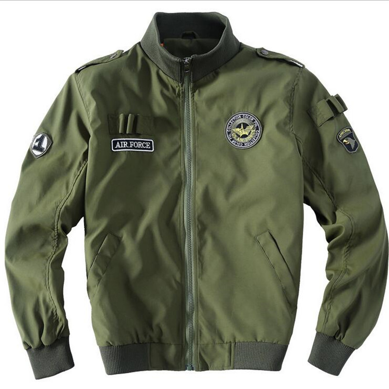 Bomber Jacket Ma1 Air Force Pilot Casual New Arrival Military Style Men Thick Fleece Velvet Coat Winter Male Green Blue Khaki 201218