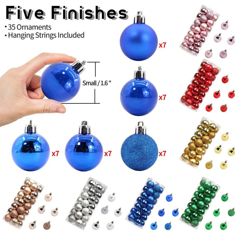35PC Christmas Ball Ornament Decoration Christmas Tree Hanging Ball Hanging Family Party Party Wedding Home Round Decoration
35PC Christmas Ball Ornament Decoration Christmas Tree Hanging Ball Hanging Family Party Party Wedding Home Round Decoration