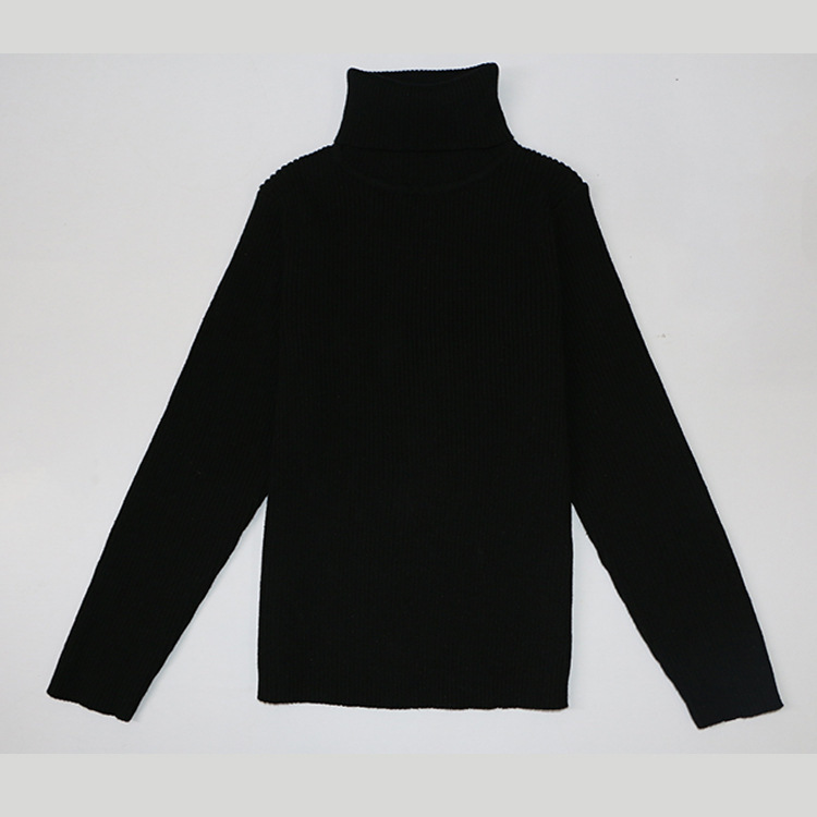 Autumn Baby Boys Girls Turtleneck Sweaters Kids Girl Sweater for Winter Knitted Bottoming Boys Sweaters Vetement Enfant 210308