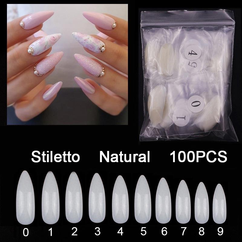100Pcs/bag Natural Full Cover Long Stiletto False Nails Ballerina Fake Nail Art Tips Press On Nails Coffin Tips Manicure
100Pcs/bag Natural Full Cover Long Stiletto False Nails Ballerina Fake Nail Art Tips Press On Nails Coffin Tips Manicure
