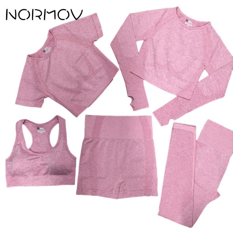 NORMOV 5Pcs Gym Set Women Seamless Workout Clothes Breathable Gym Clothing Athletic Jogging Push Up Yoga Set, Blue
NORMOV 5Pcs Gym Set Women Seamless Workout Clothes Breathable Gym Clothing Athletic Jogging Push Up Yoga Set, Blue