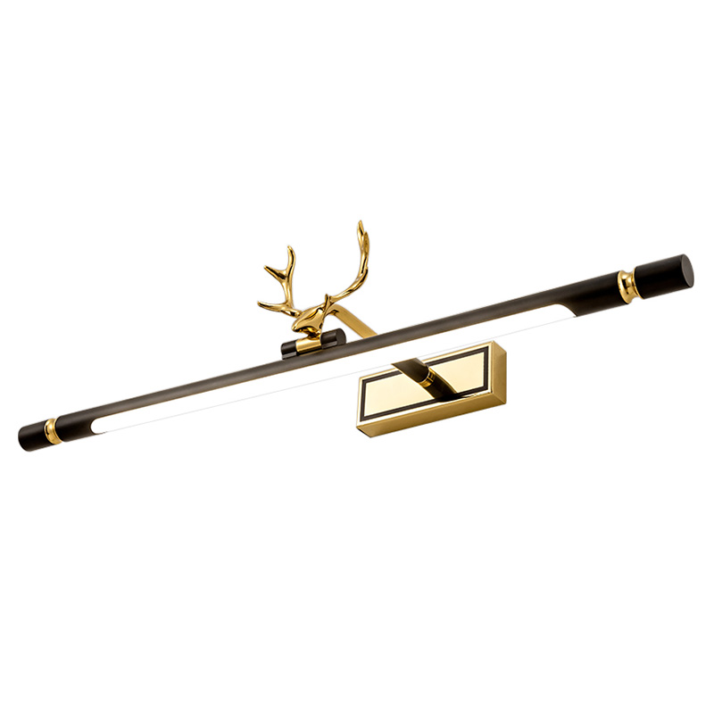 American Antlers mur LED lampe moderne Simple rétro étanche salle de bain maquillage miroir avant lumières réglable alliage appliques murales
