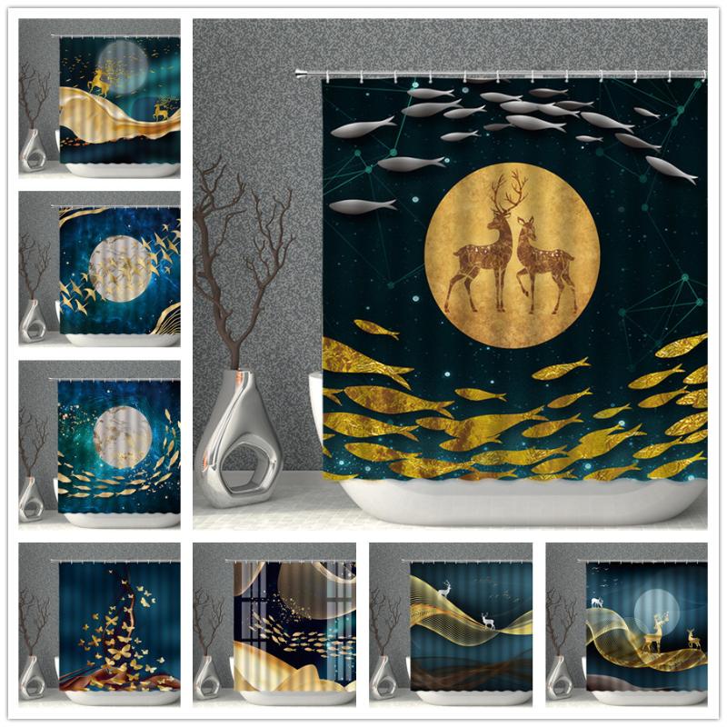 Male Female Elk Shower Curtain Set Gold Deer Art Painting Bath Curtain Waterproof Fabric Nordic Style Blue Bathroom Screen Decor
Male Female Elk Shower Curtain Set Gold Deer Art Painting Bath Curtain Waterproof Fabric Nordic Style Blue Bathroom Screen Decor