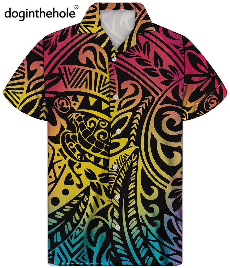 Doginthehole Traditional Polynesian Tattoo Print Men's Short Sleeve Fashion Hawaii Shirt Summer Casual Loose Beach Shirts, Ysfb00056f16
Doginthehole Traditional Polynesian Tattoo Print Men's Short Sleeve Fashion Hawaii Shirt Summer Casual Loose Beach Shirts, Ysfb00056f16