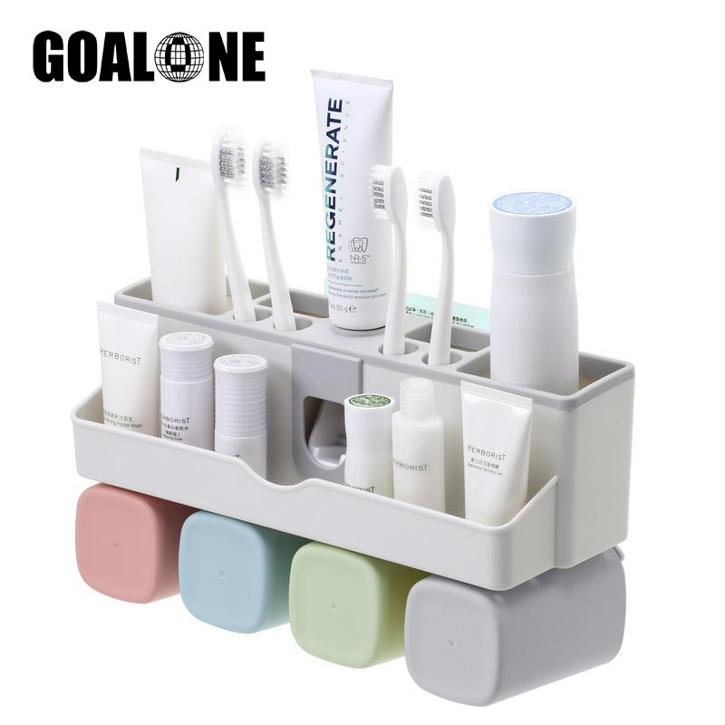 GOALONE Bathroom Accessories Set Wall Mounted Toothbrush Holder Automatic Toothpaste Dispenser with Toothbrush Cup Bathroom Set
GOALONE Bathroom Accessories Set Wall Mounted Toothbrush Holder Automatic Toothpaste Dispenser with Toothbrush Cup Bathroom Set
