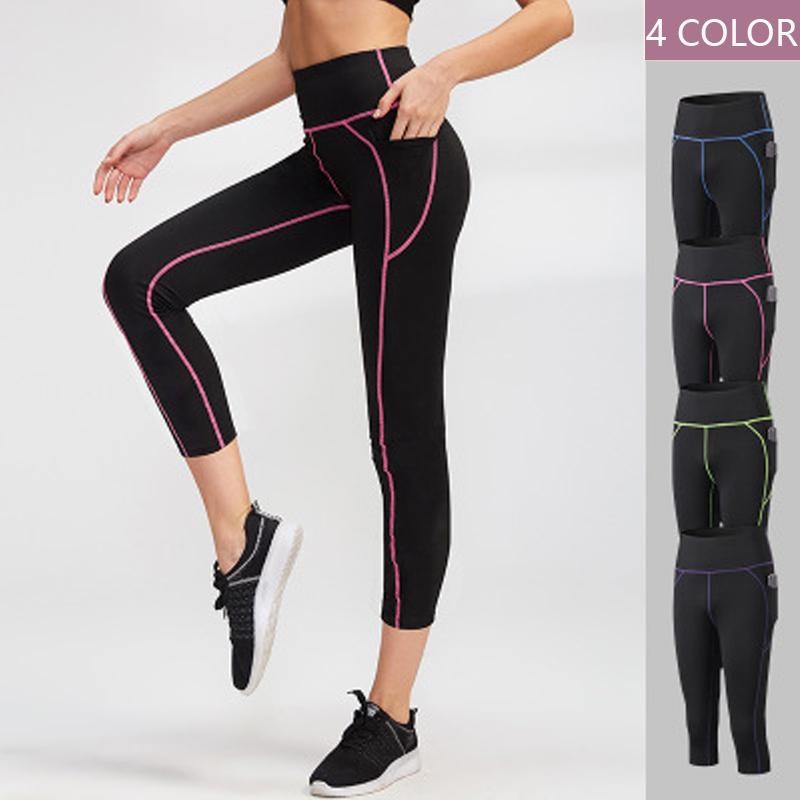 High Waist Yoga Pants Pocket Fitness Track Pants Cropped Training Quick-Drying Stretch Yoga Running Push Up Leggins, Purple
High Waist Yoga Pants Pocket Fitness Track Pants Cropped Training Quick-Drying Stretch Yoga Running Push Up Leggins, Purple