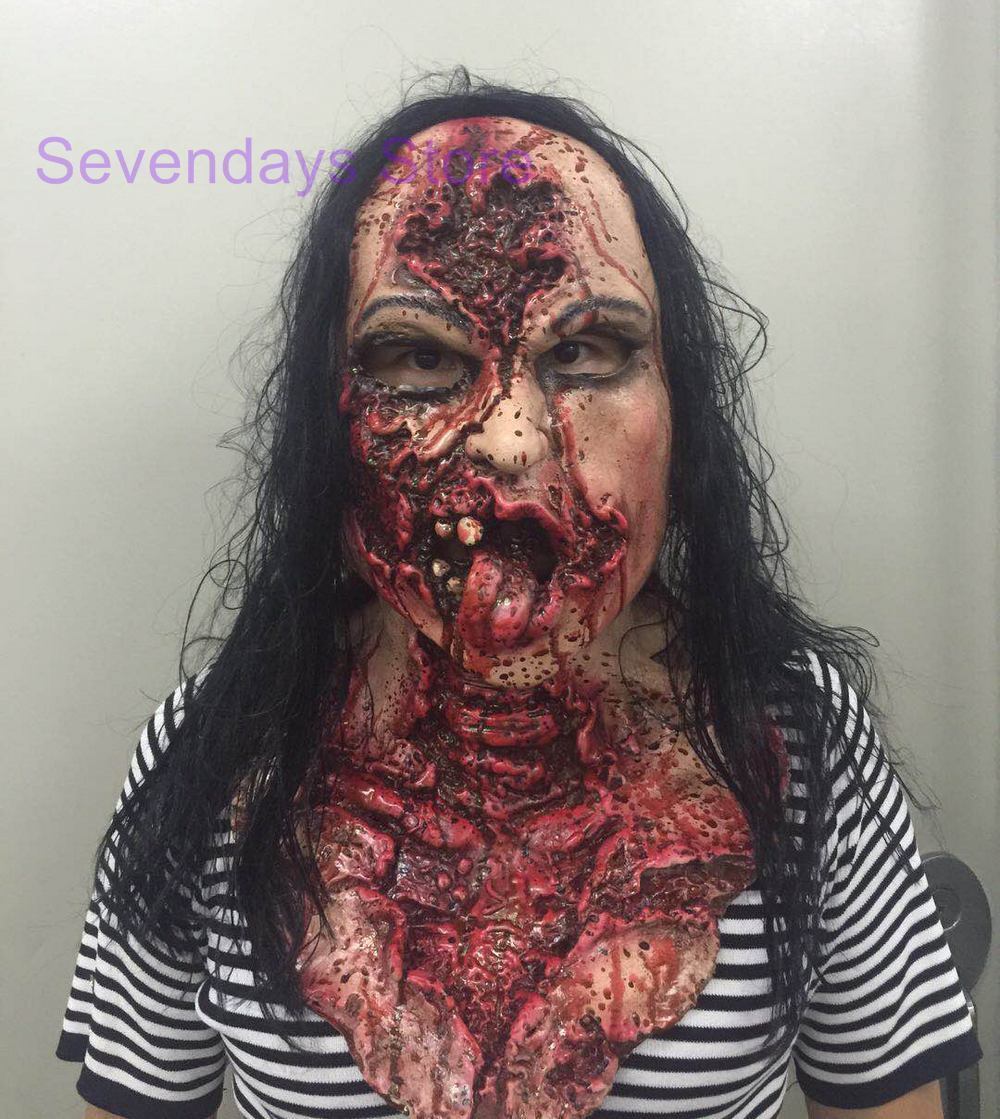 Adult Latex Scary Full Head Face Breathable Halloween Horrible Fancy Dress Horror Mask Y200103
Adult Latex Scary Full Head Face Breathable Halloween Horrible Fancy Dress Horror Mask Y200103
