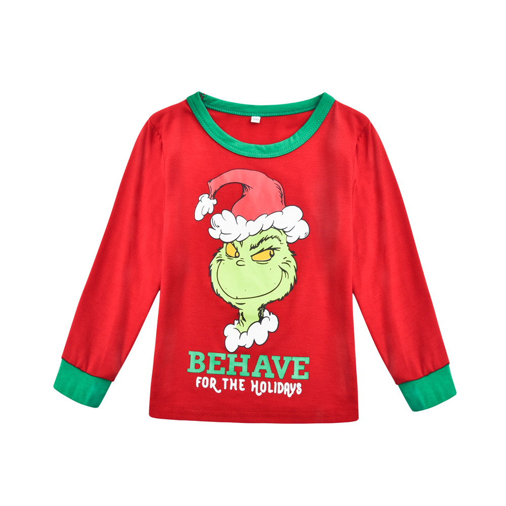Christmas Family Matching Outfits Sleepwear Clothes Cartoon Print Pajamas Nightwear 201128