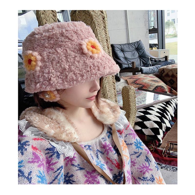 Winter Pink Little Sheep Lamb Hair Hat Handmade Woollen Yarn Flower Fisherman Hat For Woman
Winter Pink Little Sheep Lamb Hair Hat Handmade Woollen Yarn Flower Fisherman Hat For Woman