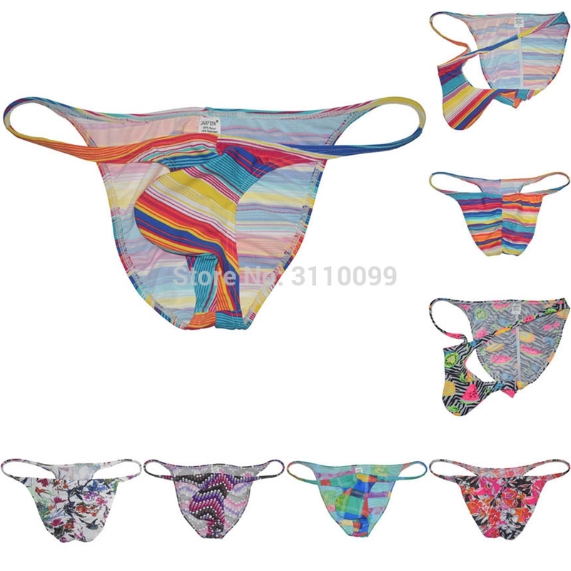 Mens Bulge Cheeky Briefs Underwear Brazilian Pucker Bikini Polychrome 201112