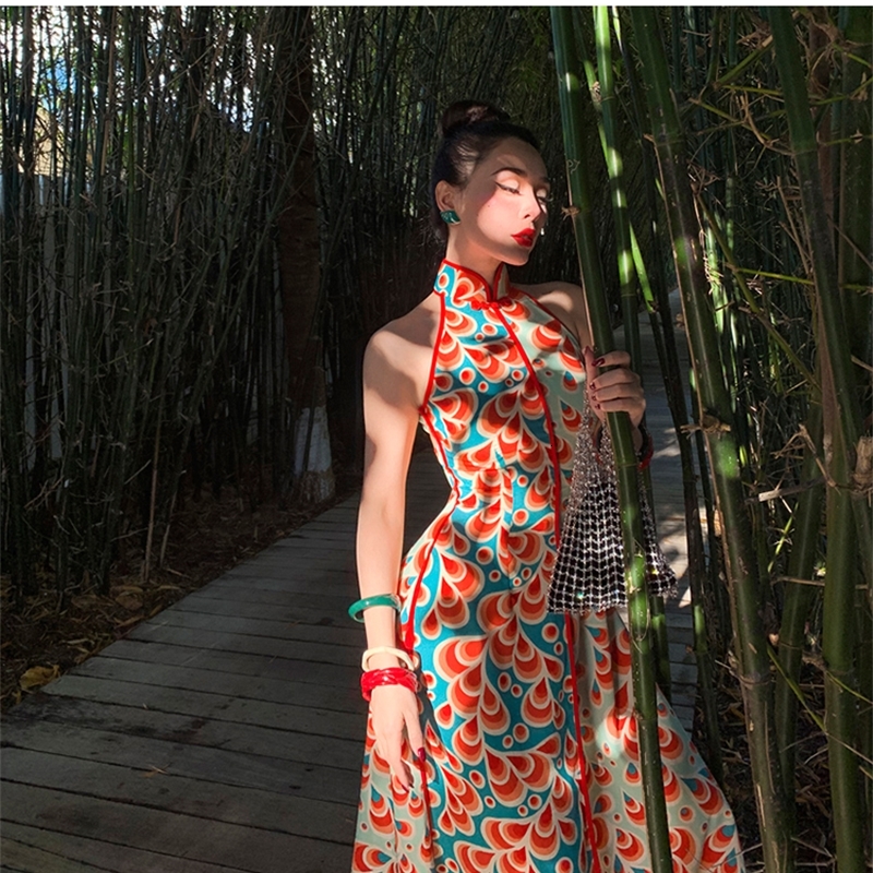 2021 New Le Palais Vintage Retro Contrast Colour Collision Pattern Water Simulation Silk Show Fine Cheongsam Party Dress Women R9TQ, Orange.
2021 New Le Palais Vintage Retro Contrast Colour Collision Pattern Water Simulation Silk Show Fine Cheongsam Party Dress Women R9TQ, Orange.