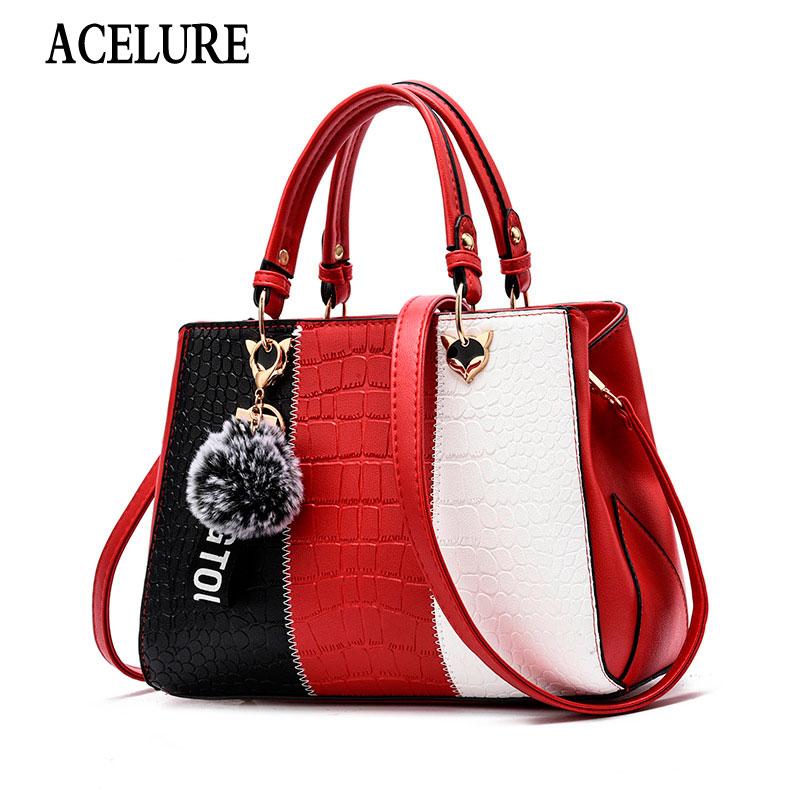 ACELURE Fur Ball Pendant Shoulder Bags for Women Fashion All-match Partchwork PU Leather Crossbody Bags Elegant Ladies Handbags, Black 
ACELURE Fur Ball Pendant Shoulder Bags for Women Fashion All-match Partchwork PU Leather Crossbody Bags Elegant Ladies Handbags, Black