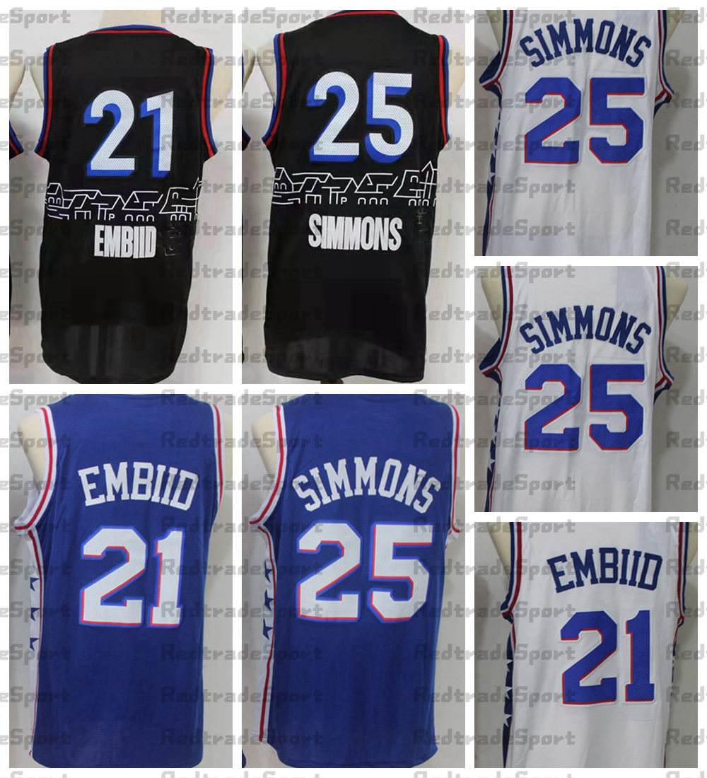 2021 Mens Joel 21 Embiid Ben 25 Simmons City Black Baseketball Jerseys Stitched Blue White Shirts -XXL
2021 Mens Joel 21 Embiid Ben 25 Simmons City Black Baseketball Jerseys Stitched Blue White Shirts -XXL