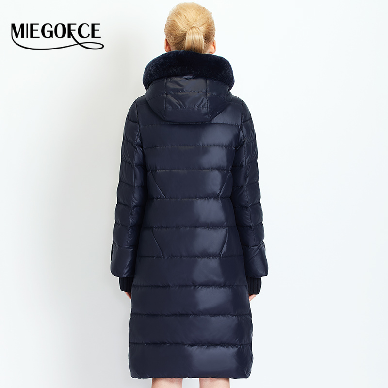 MIEGOFCE Women's Coat Jacket Medium Length Women Parka With a Rabbit Fur Winter Thick Coat Women New Winter Collection Hot 201031