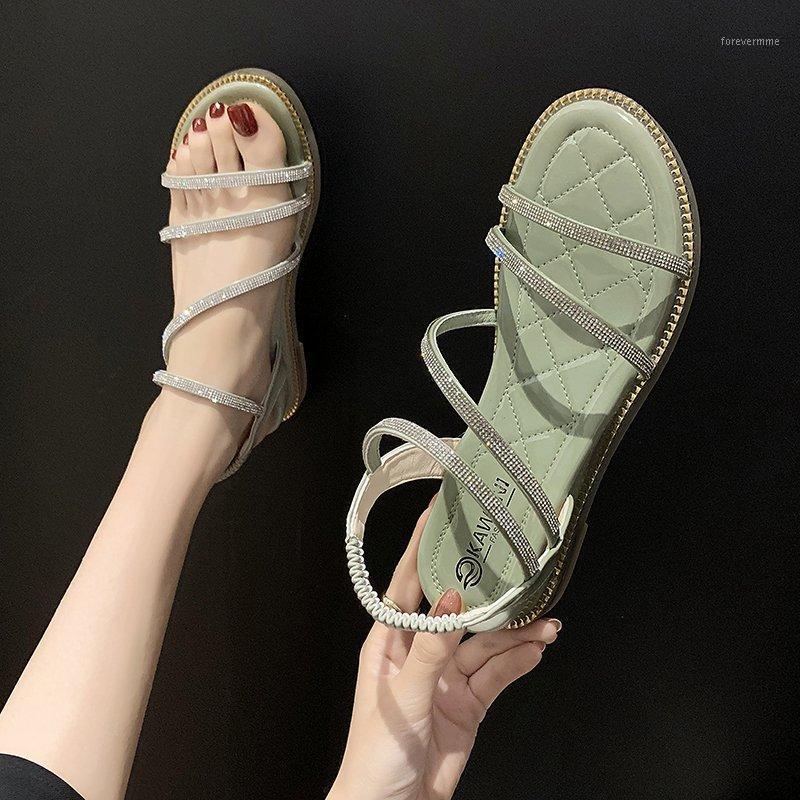 Rimocy Fashion Rhinestones Flat Sandals for Women Shoes Sexy Ankle Strap Gladiator Shoes Woman Casual Summer Sandalias Mujer1, Green
Rimocy Fashion Rhinestones Flat Sandals for Women Shoes Sexy Ankle Strap Gladiator Shoes Woman Casual Summer Sandalias Mujer1, Green