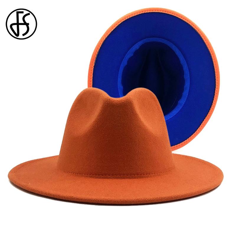 FS Orange Royal Blue Patchwork British Style Formal Wedding Fedora Wide Brim Felt Godfather Hats For Men Women Wool Jazz Hat, Orange fedora hat
FS Orange Royal Blue Patchwork British Style Formal Wedding Fedora Wide Brim Felt Godfather Hats For Men Women Wool Jazz Hat, Orange fedora hat