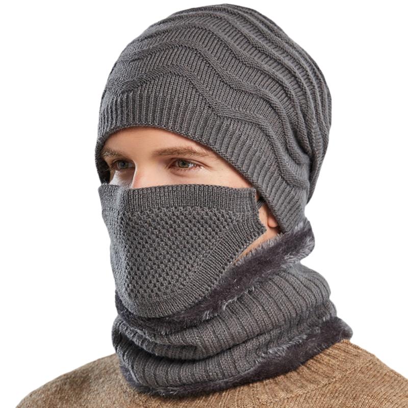 Winter Outdoor Beanies Hat + Scarf + Mask for Men Fashion Solid Wave Knitted Hat Sportswear Men Masque Scarf Beanies 3pieces Set
Winter Outdoor Beanies Hat + Scarf + Mask for Men Fashion Solid Wave Knitted Hat Sportswear Men Masque Scarf Beanies 3pieces Set
