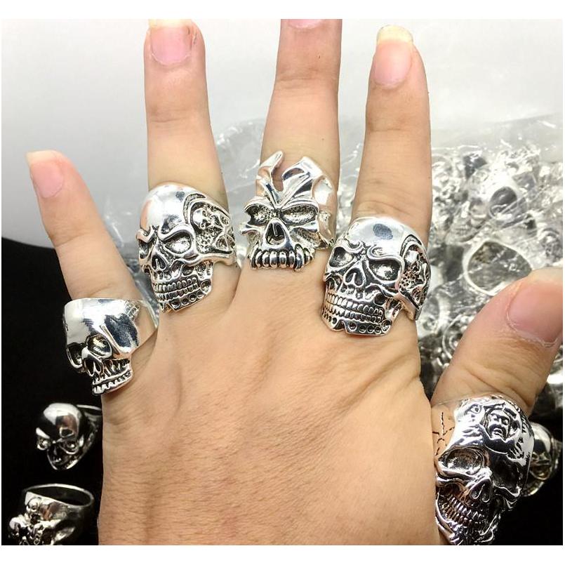 Wholesale Lots Top 50pcs Vintage Skull Carved Biker Men's Silver Plated Rings Je wmtVOV homes2007
Wholesale Lots Top 50pcs Vintage Skull Carved Biker Men's Silver Plated Rings Je wmtVOV homes2007