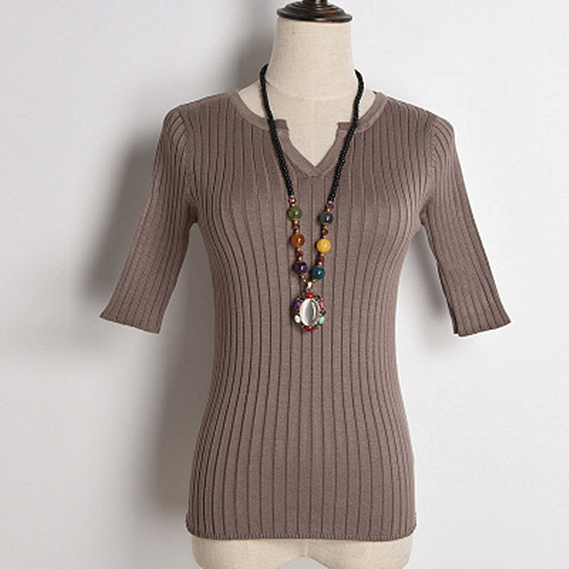 Version of Korean New Cotton Pure Color Pit Finer Malha Top Autumn Long Decorate v Vy1m Q655, White.
Version of Korean New Cotton Pure Color Pit Finer Malha Top Autumn Long Decorate v Vy1m Q655, White.