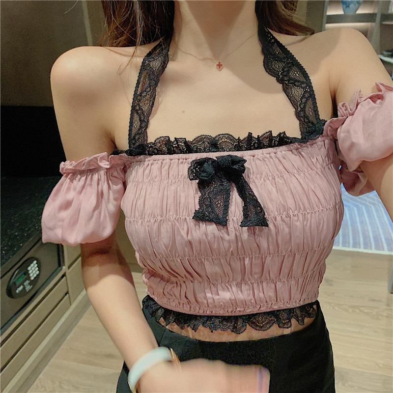 Off Shoulder Blouses Crop Top Halter Slash Neck Women's Clothing Summer Sexy Style Backless Shirts Fashion Brand Club New, Black
Off Shoulder Blouses Crop Top Halter Slash Neck Women's Clothing Summer Sexy Style Backless Shirts Fashion Brand Club New, Black