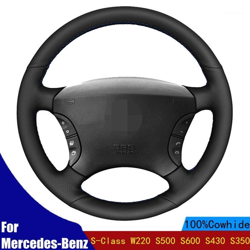 Steering Wheel Covers Car Wrap Hand-stitched Black Genuine Leather For - S-Class W220 S500 S600 S430 S350
Steering Wheel Covers Car Wrap Hand-stitched Black Genuine Leather For - S-Class W220 S500 S600 S430 S350