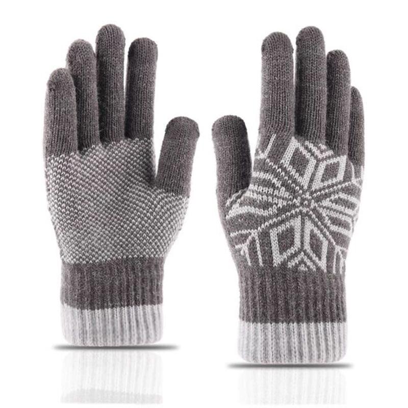 Men Women Winter Knit Jacquard Touch Screen Driving Glove Unisex Wool Print Thicken Stretch Full Finger Warm Cycling Mitten H64
Men Women Winter Knit Jacquard Touch Screen Driving Glove Unisex Wool Print Thicken Stretch Full Finger Warm Cycling Mitten H64