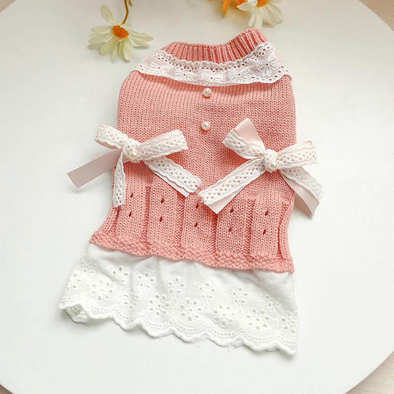 Sweet Dog Sweater Dress Autumn Winter Puppy Clothes Soft Elastic Doggie Costume Comfortable Homewear For Small Dog Pet, Blue
Sweet Dog Sweater Dress Autumn Winter Puppy Clothes Soft Elastic Doggie Costume Comfortable Homewear For Small Dog Pet, Blue
