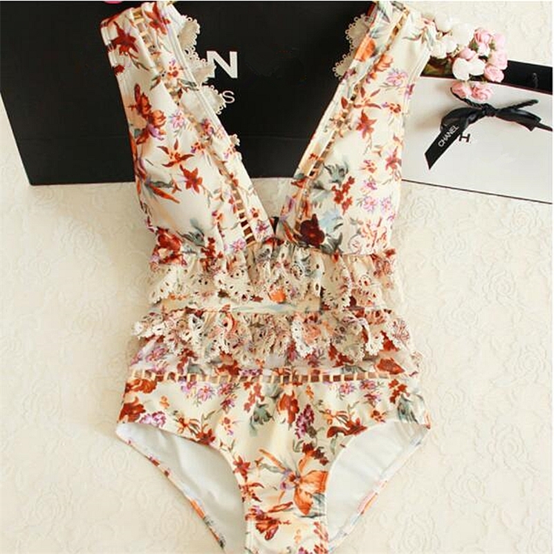 Deep V Lace One Piece Swimsuit Women Floral Print Swimwear Summer Swim Hollow Sexy Beach Wear High Waist Bathing Suit 2109 New Y200824, Black
Deep V Lace One Piece Swimsuit Women Floral Print Swimwear Summer Swim Hollow Sexy Beach Wear High Waist Bathing Suit 2109 New Y200824, Black