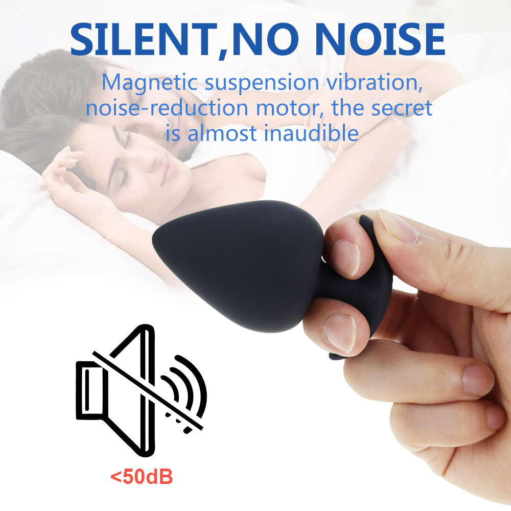 Vibrating Butt Plug Silicone Rechargeable Anal Vibrator with Remote Control 10 Modes Anal Sex Toys for Men Women and Couples Y201118 - view 6
