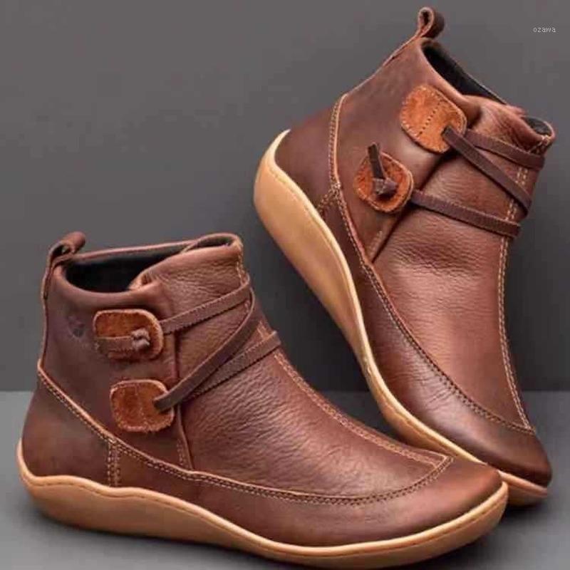 Size 35-43 PU Leather Ankle Boots for Women Autumn Winter Cross Strips Vintage Women Punk Boots Shoes Ladies Flat Woman1, Black
Size 35-43 PU Leather Ankle Boots for Women Autumn Winter Cross Strips Vintage Women Punk Boots Shoes Ladies Flat Woman1, Black