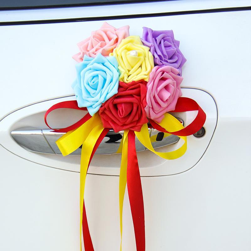 Korean Wedding Car Decorative Deputy Car Embellishment Rearview Mirror Door Handle PE Rose Heart Ribbon Wedding Supplies1
Korean Wedding Car Decorative Deputy Car Embellishment Rearview Mirror Door Handle PE Rose Heart Ribbon Wedding Supplies1