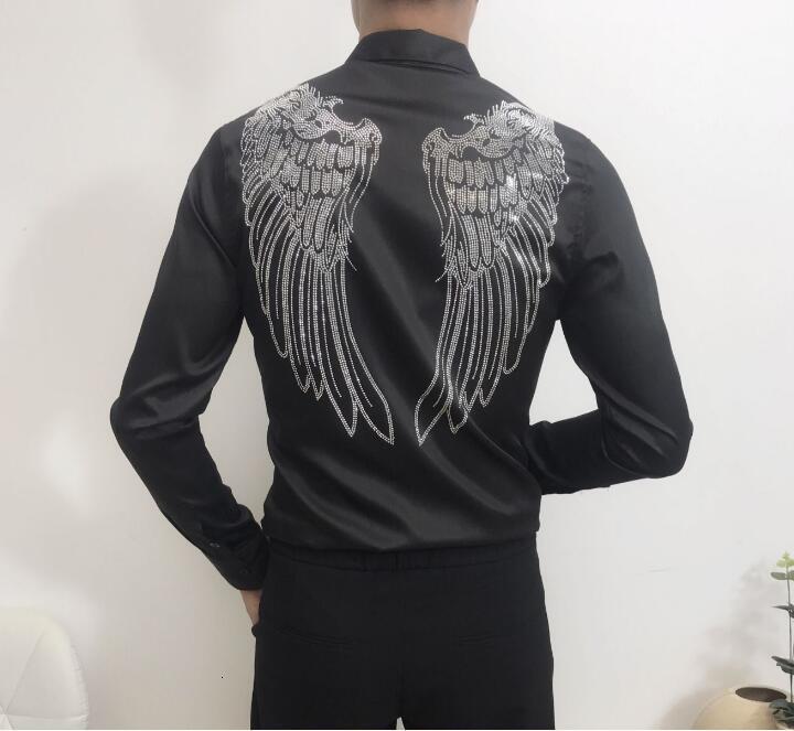 2021 Autumn Men Long Hip Hop New Male Trousers Mens Solid Hot Drill Shirt Rhinestones Fit Pclk, As shown
2021 Autumn Men Long Hip Hop New Male Trousers Mens Solid Hot Drill Shirt Rhinestones Fit Pclk, As shown