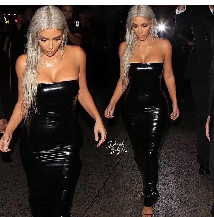 Sexy Women Long Dress PU Strapless Black Evening Party Dress
Sexy Women Long Dress PU Strapless Black Evening Party Dress