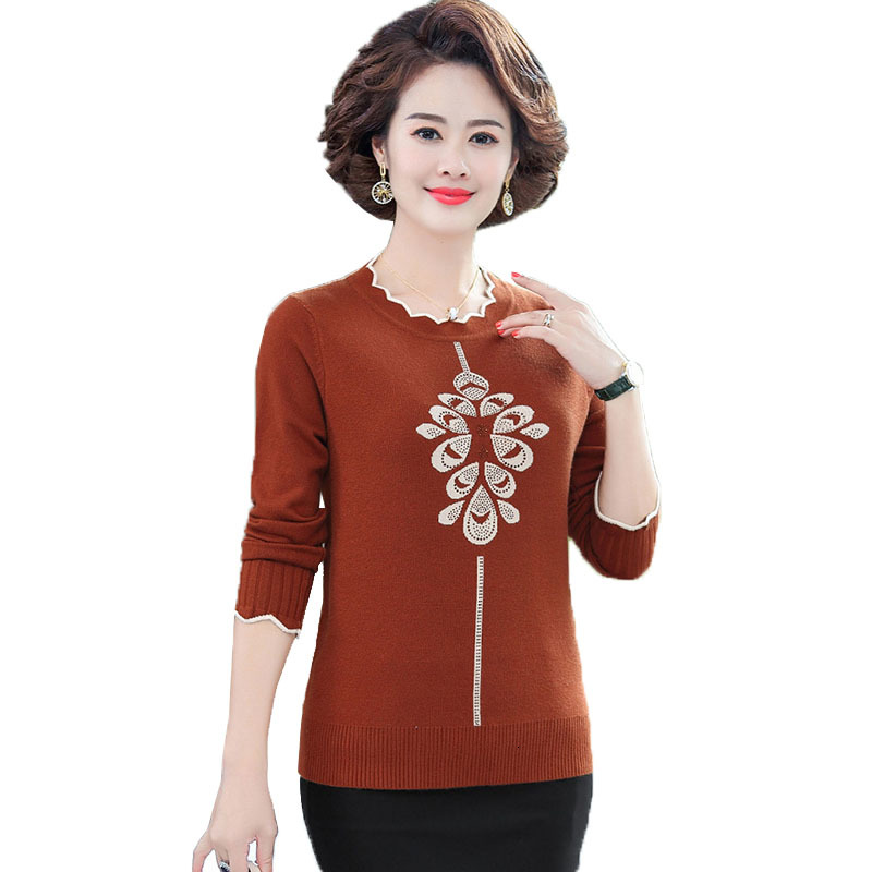 New Spring Female Pullover Middle-aged Korean Mother Casual Temperament Knitted Femme Sweater Tops R712 Awsg, Caramel colour
New Spring Female Pullover Middle-aged Korean Mother Casual Temperament Knitted Femme Sweater Tops R712 Awsg, Caramel colour