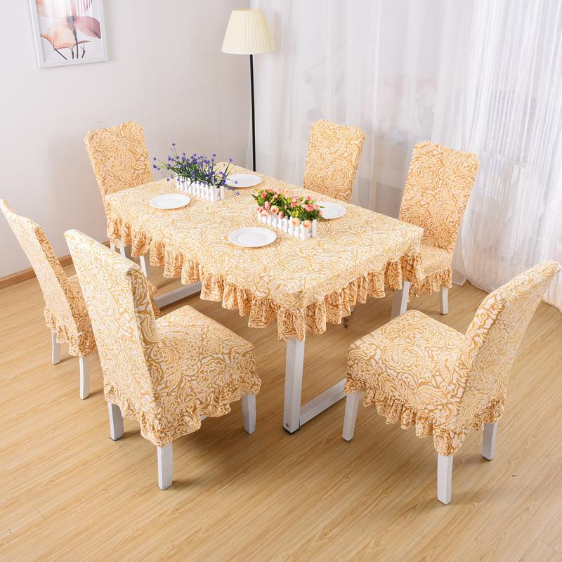 Household Stretch Chair Covers and Tablecloth Set Hotel Restaurant European Chair Covers Table Cover Set Nappe De Table
Household Stretch Chair Covers and Tablecloth Set Hotel Restaurant European Chair Covers Table Cover Set Nappe De Table