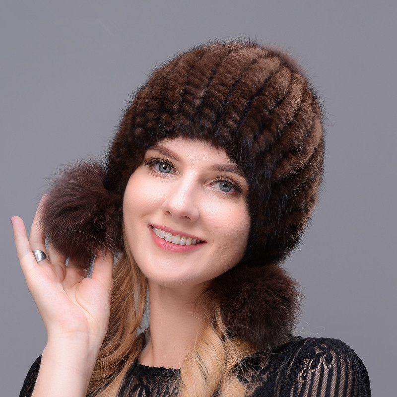 Venda Quente Verdadeira Chapu do inverno Para As Mulheres Vison Malha Ouvido Cap Gorros Com Pompom de Pele, 002
Venda Quente Verdadeira Chapu do inverno Para As Mulheres Vison Malha Ouvido Cap Gorros Com Pompom de Pele, 002