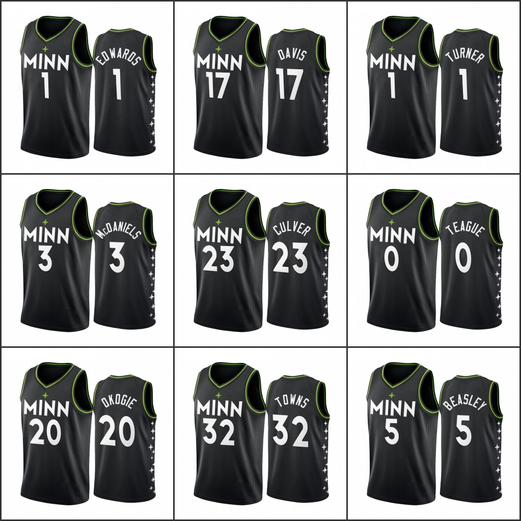 Minnesota Timberwolves Men Karl-Anthony Towns Anthony Edwards D'Angelo Russell 2020-21 Black City Edition New Jersey
Minnesota Timberwolves Men Karl-Anthony Towns Anthony Edwards D'Angelo Russell 2020-21 Black City Edition New Jersey