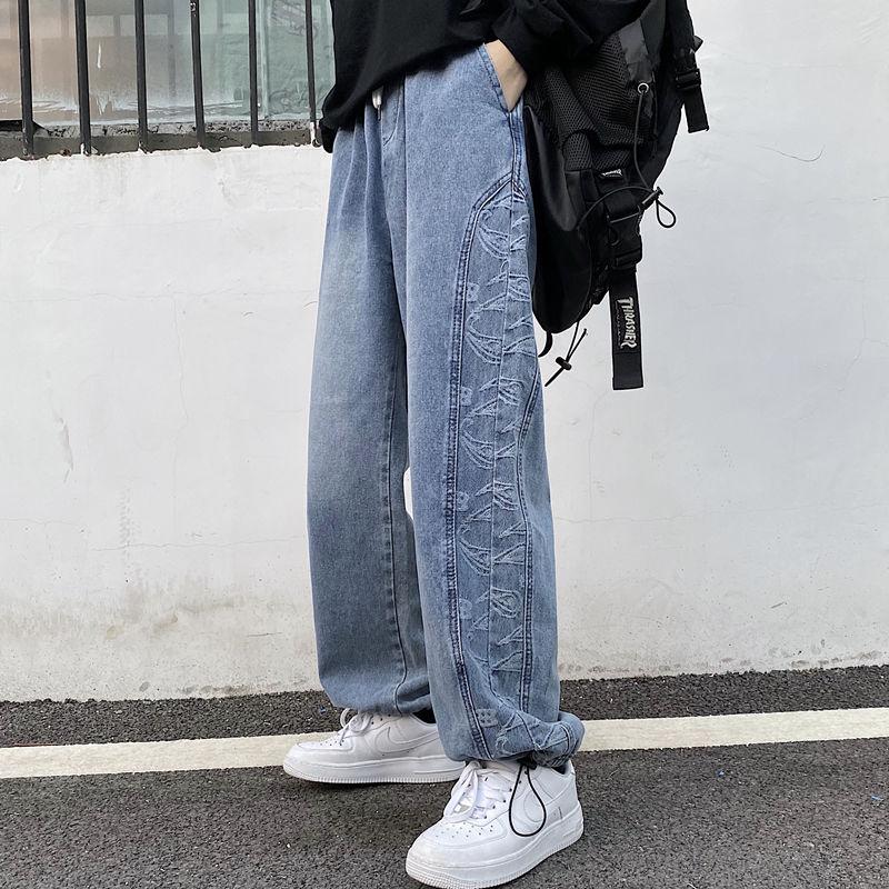 2020 Autumn And Winter New Youth Popular Men' Harajuku Style Personality Cashew Jeans Fashion Casual Straight-leg Pants, Blue
2020 Autumn And Winter New Youth Popular Men' Harajuku Style Personality Cashew Jeans Fashion Casual Straight-leg Pants, Blue