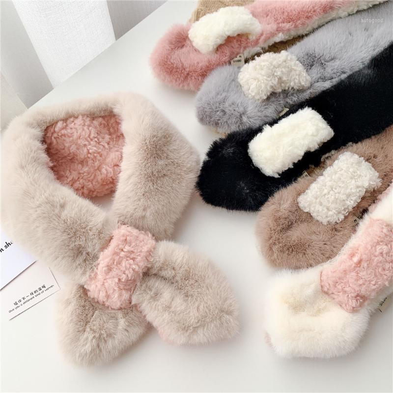 Scarves Dual-Color Patchwork Cross Plush Scarf Women Autumn Winter Cute Wild Internet Celebrity Neck Protection Fur Collar1
Scarves Dual-Color Patchwork Cross Plush Scarf Women Autumn Winter Cute Wild Internet Celebrity Neck Protection Fur Collar1