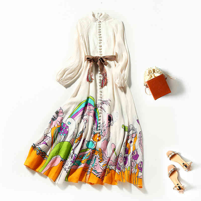 Casual Dresses spring printed Linen Lace up lady dress long skirt Shenzhen Nanyou high end women' wear PCQH, White
Casual Dresses spring printed Linen Lace up lady dress long skirt Shenzhen Nanyou high end women' wear PCQH, White
