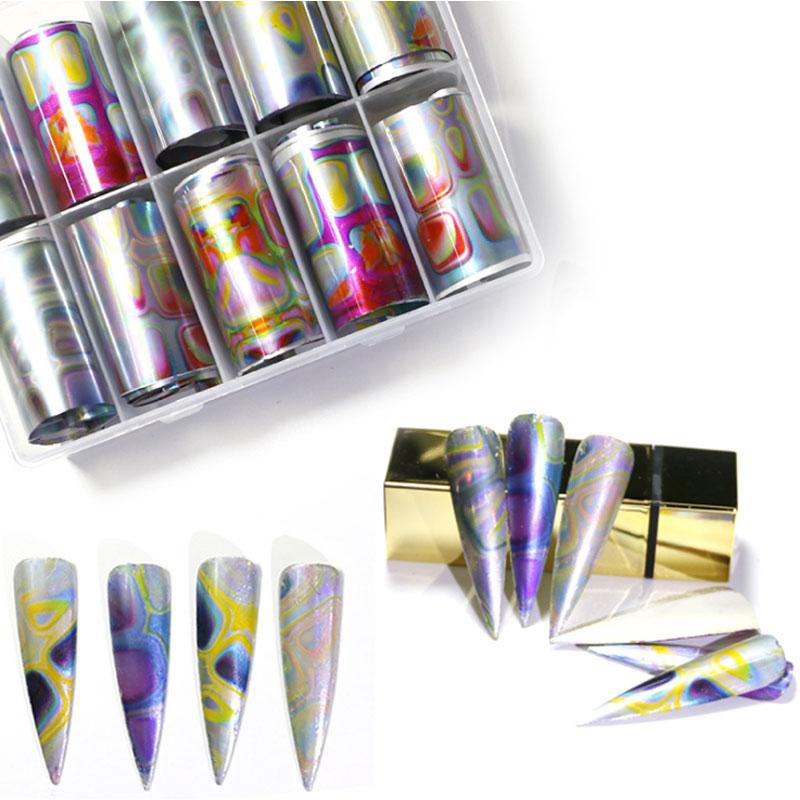 1 Box of 3D Nail Decoration, with Roll Nail Fashion Art Sticker Designer Logo Foil (10 Rolls 4x50cm/roll) Decal Art Decoration, Xkz-23-02
1 Box of 3D Nail Decoration, with Roll Nail Fashion Art Sticker Designer Logo Foil (10 Rolls 4x50cm/roll) Decal Art Decoration, Xkz-23-02