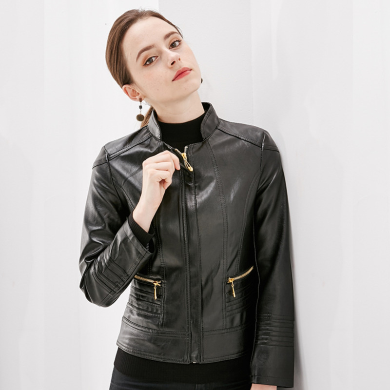 Fall winter 2020 new black women with basic zipper female leather turn-down collar motor motorcycle jacket, Dark green.
Fall winter 2020 new black women with basic zipper female leather turn-down collar motor motorcycle jacket, Dark green.