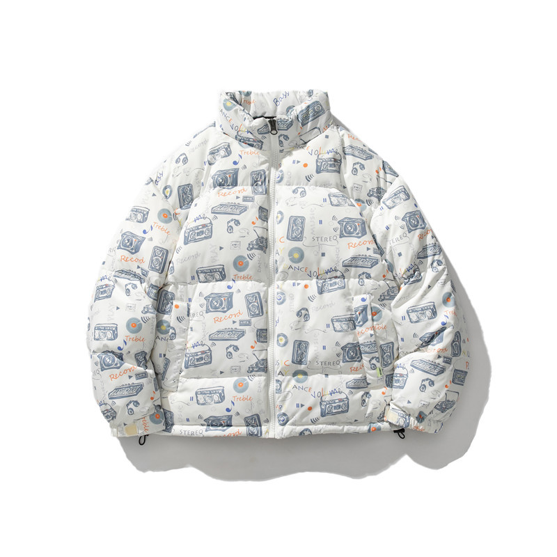 Winter men's down jacket original album printed popular logo youth men's clothing fashionable and casual down jacket, Black
Winter men's down jacket original album printed popular logo youth men's clothing fashionable and casual down jacket, Black
