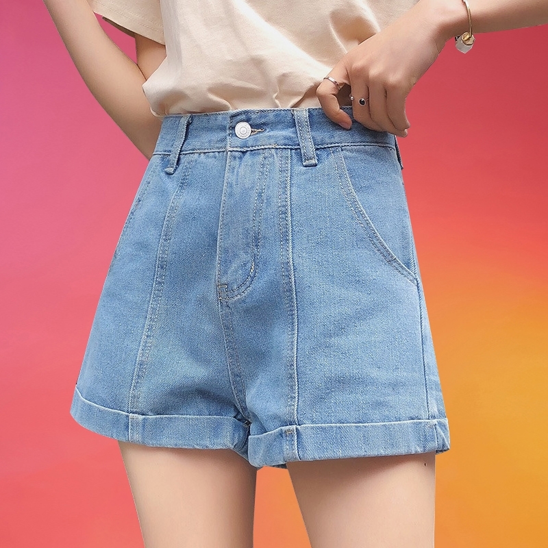 Women' Khaki Denim Shorts Summer White Short Jeans Cotton Women High Waist Classic Wide Leg Shorts Denim Short Femme Y200822, Black
Women' Khaki Denim Shorts Summer White Short Jeans Cotton Women High Waist Classic Wide Leg Shorts Denim Short Femme Y200822, Black