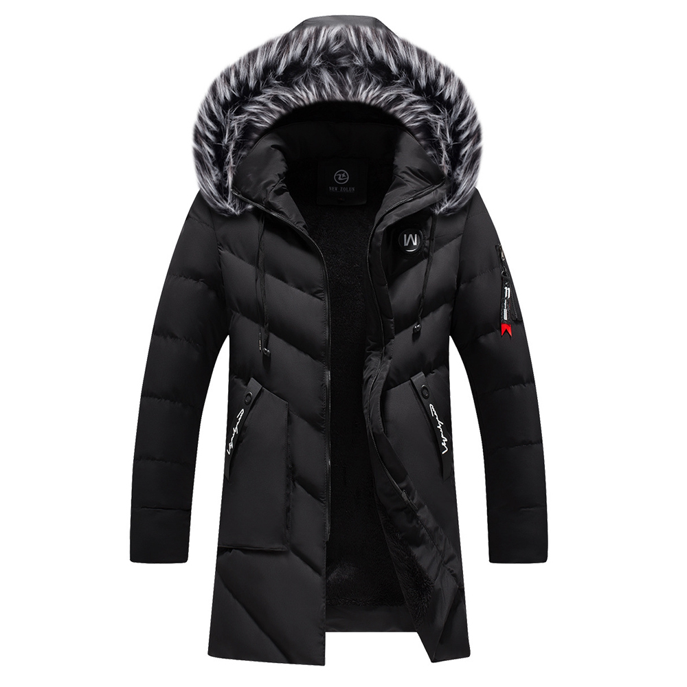 Winter Parkas Men Long Outwear Coat Mens Winter Jacket Cotton Padded Puffer Jacket Fashion Outdoor Coat Warm Fur Collar 201027
