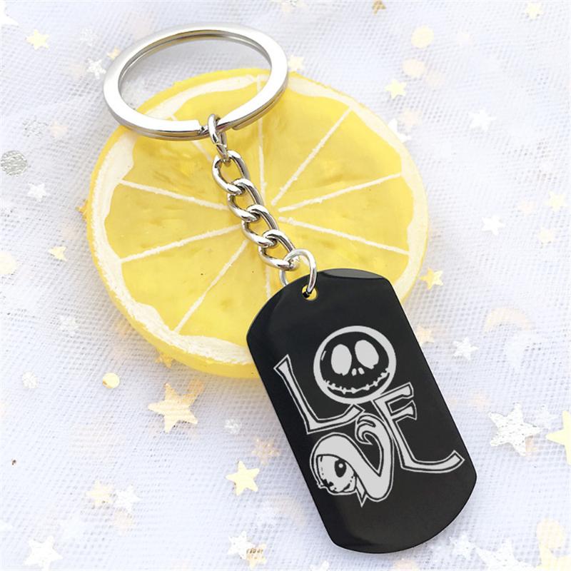 Keychains Nightmare Before Christmas Keychain Stainless Steel Key Chain Military Brand Pumpkin Witch Keyring Gift
Keychains Nightmare Before Christmas Keychain Stainless Steel Key Chain Military Brand Pumpkin Witch Keyring Gift