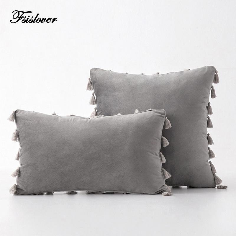FSISLOVER 2020 Nordic Velvet Sofa Pillowcase Solid Color Plush Sofa Cushion Cover Home Decor Pillow Cover Tassel funda cojin, S20
FSISLOVER 2020 Nordic Velvet Sofa Pillowcase Solid Color Plush Sofa Cushion Cover Home Decor Pillow Cover Tassel funda cojin, S20