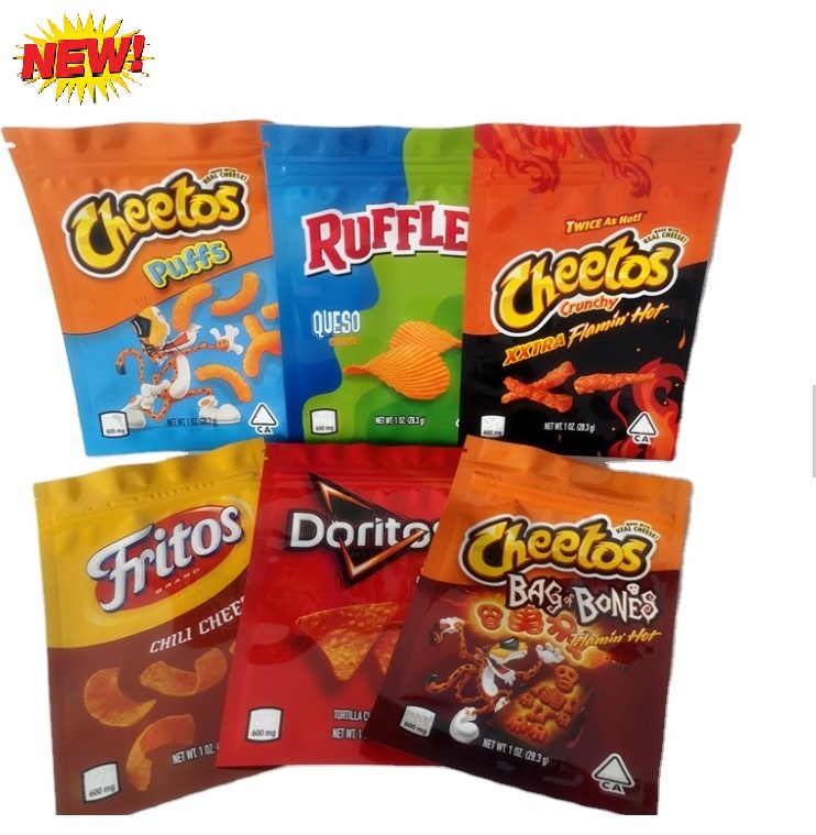 600mg Cheetos Maylar bag DORITOS Cheese Gummi Worm Canna butter Ahoy Trips Cookies Empty Lucky Charms Cereal Bags
600mg Cheetos Maylar bag DORITOS Cheese Gummi Worm Canna butter Ahoy Trips Cookies Empty Lucky Charms Cereal Bags