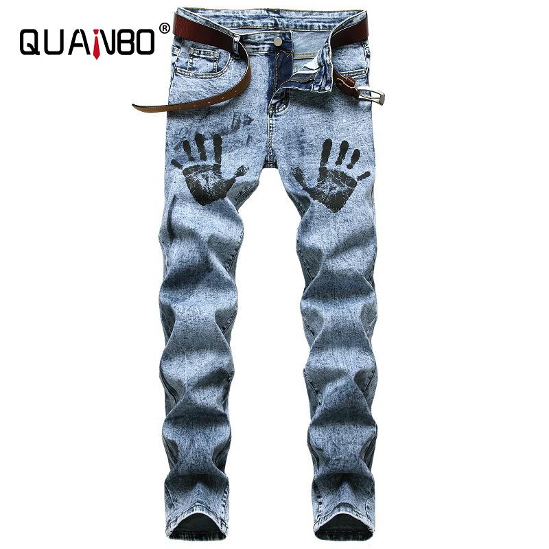 BAIDAFEILI Palm Print Stretch Jeans 2020 New Elastic Trend Classic Personality Fashion Dress Up Youthful Men Denim Clothing, Light blue
BAIDAFEILI Palm Print Stretch Jeans 2020 New Elastic Trend Classic Personality Fashion Dress Up Youthful Men Denim Clothing, Light blue